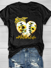 Baseball-T-Shirt mit Motherlife-Print